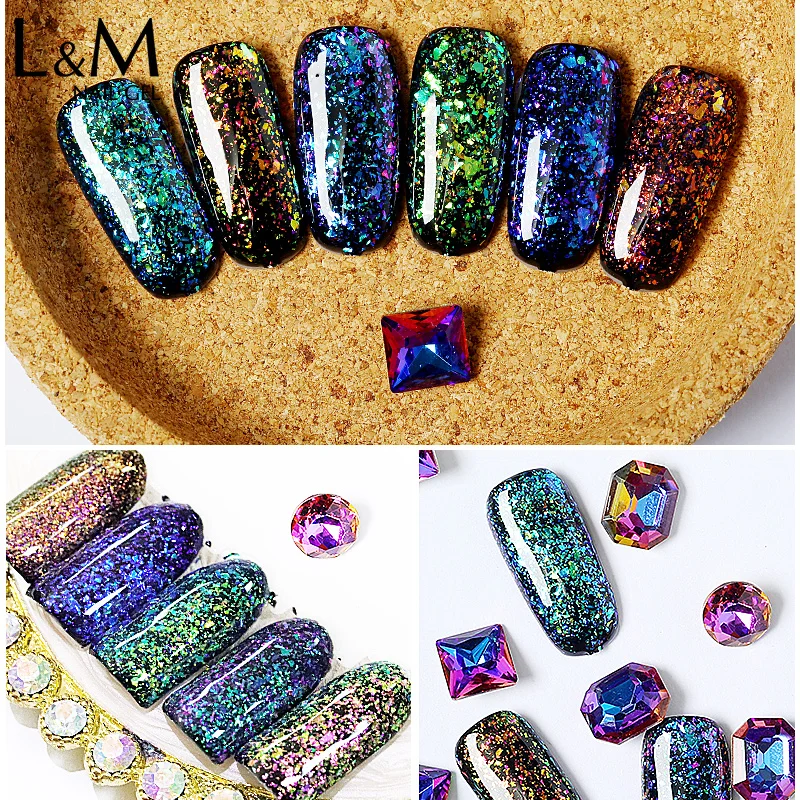 1 pz IDO Galaxy Shadow Series UV Soak Off Gel Polish Glitter Nail Salon black top coat unghie semipermanenti per shine beauty