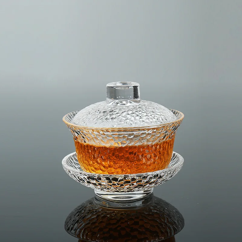 

Chinese Designer Heat-resistant Glass Gaiwan Teapot For Puer Gaiwan Cup Of Tea High Quality Drinkware Trend Teaware Unique Gift