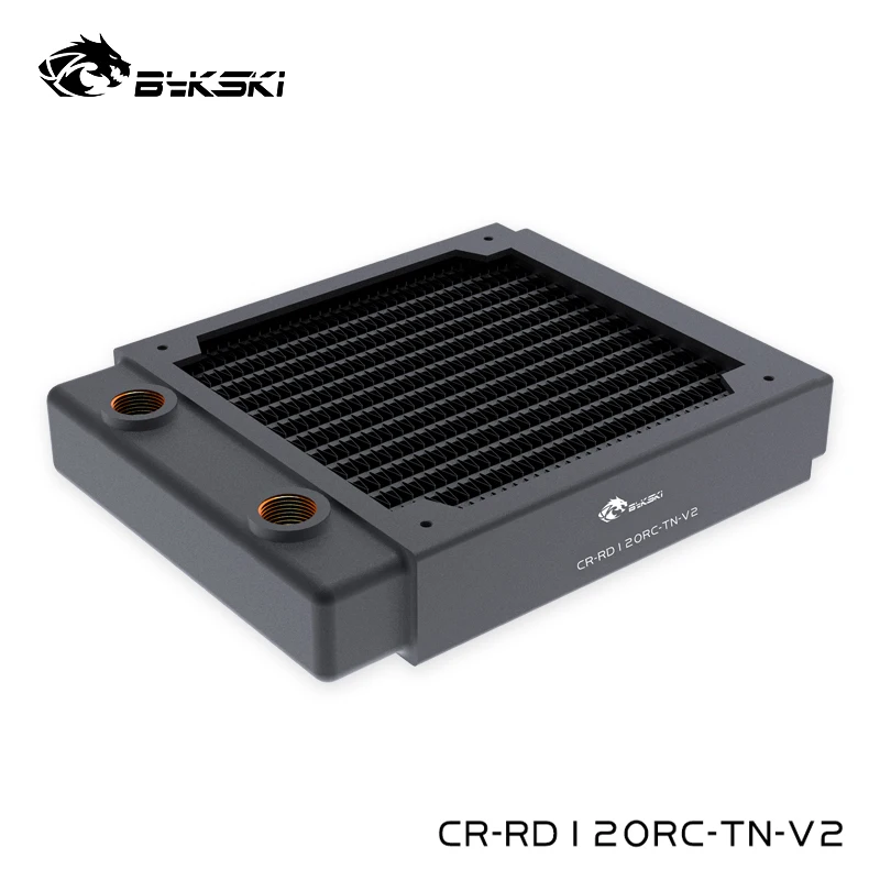 Bykski Water Cooling 120mm Copper Radiator,30mm Thickness , Better For 12cm Fan,Black,White,CR-RD120RC-TN-V2