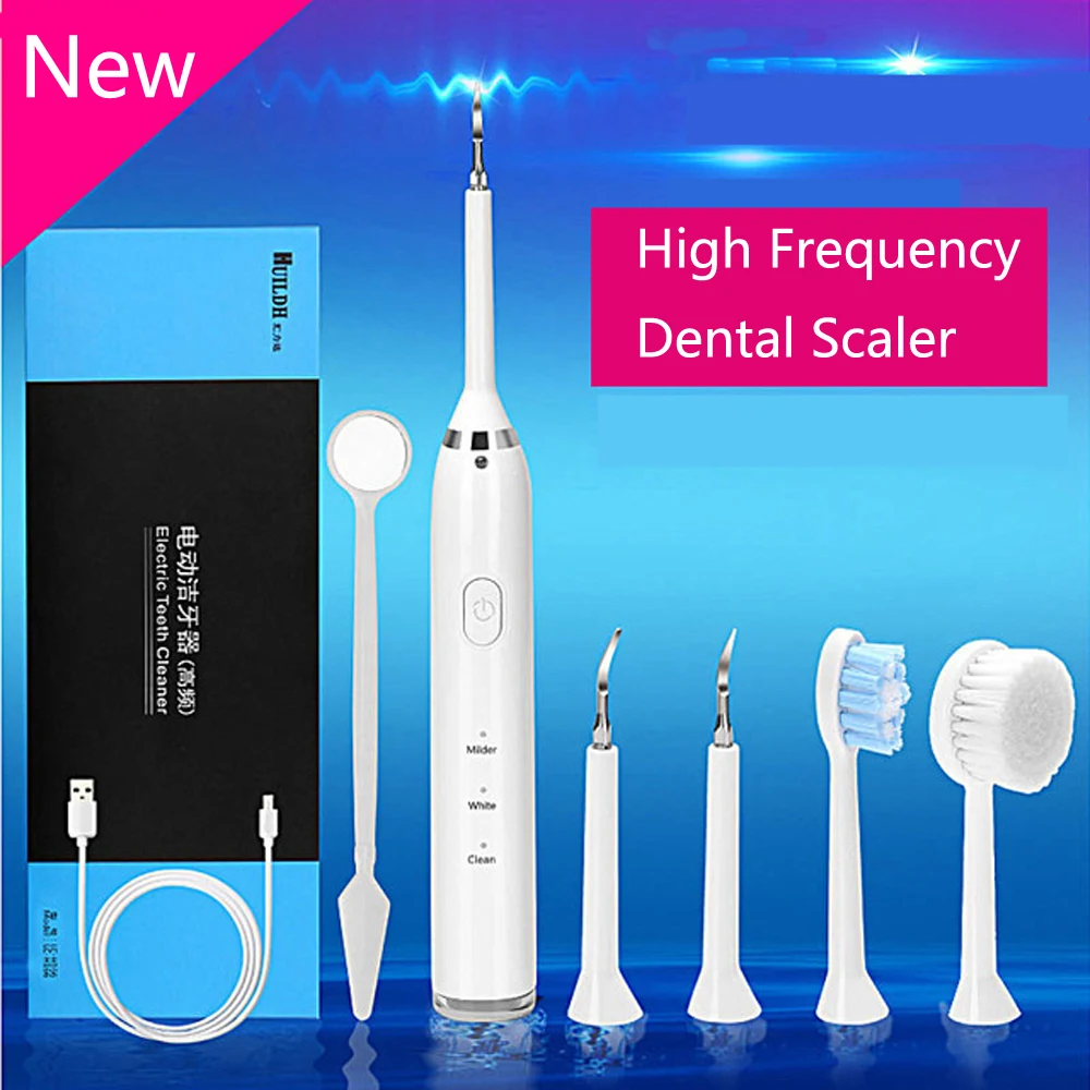 

Electric Ultrasonic Dental Calculus Remove High Frequency Vibration Teeth Whitening Dental Plaque Tartar Remover Tooth Polisher