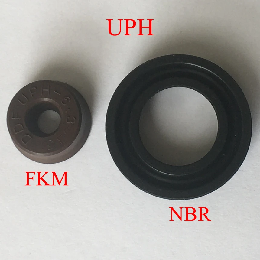 UPH 6*12*5 6x12x5 8*16*8 8x16x8 Brown FKM FPM Rubber Dustproof Groove Two U Lip Hydraulic Piston Rod O Ring Gasket Oil Seal