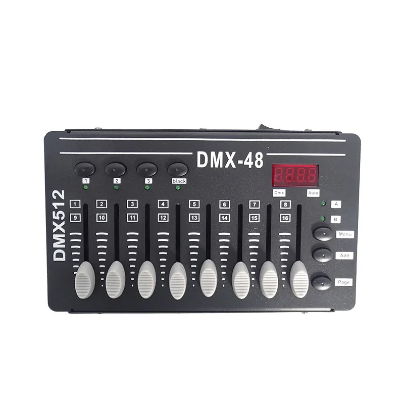 Imagem -06 - Portátil Mini dj Console para Mobile Dmx 512 Controlador Equipamento de Iluminação de Palco dj Show Disco Club Wedding Event Production 48ch