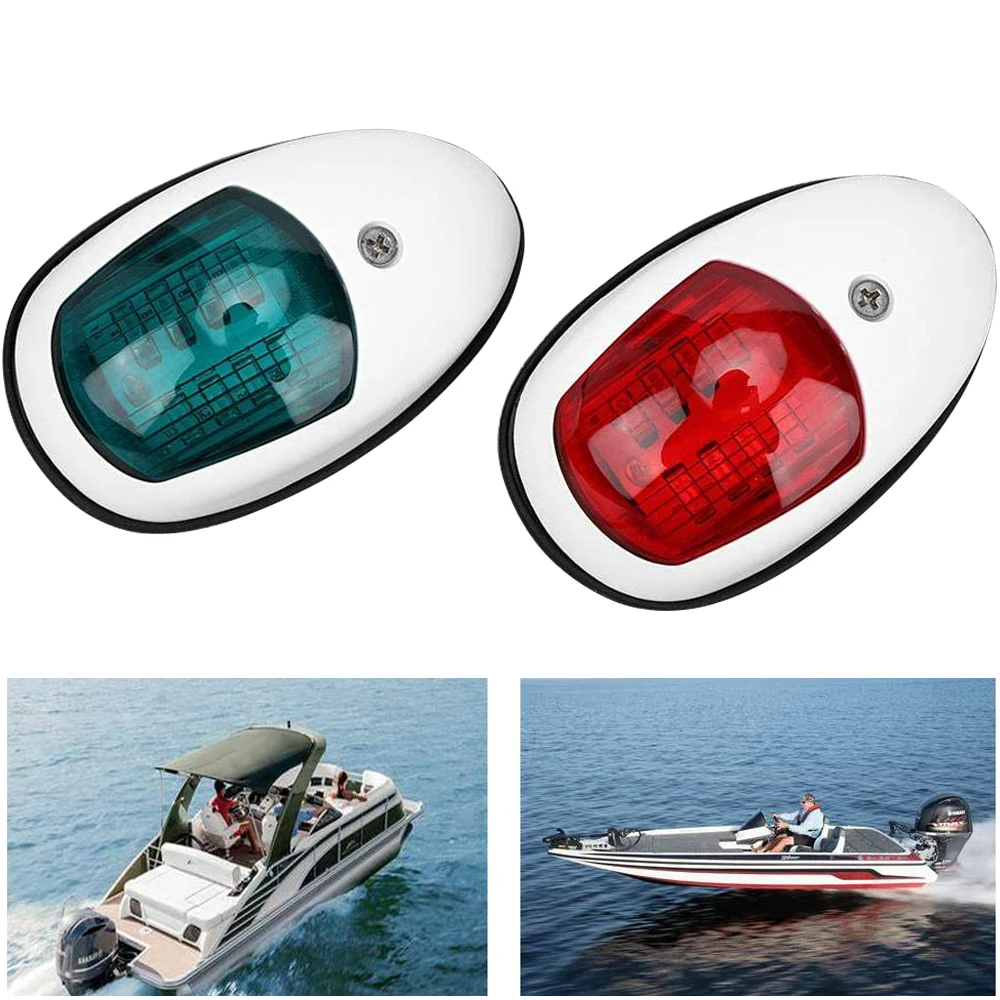 Lámpara de navegación para barco, luz LED de arco de barco, rojo y verde, 12V CC, accesorios marinos para Pontón, Skeeter, barco de pesca, Skiff