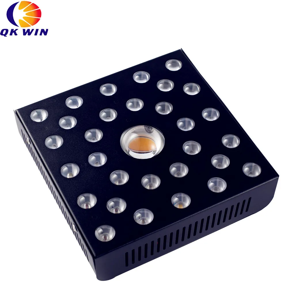 

Qkwin high end COB led grow light 600W CREE chip COB 108W true power add double chip leds dual LENS forhigh par value