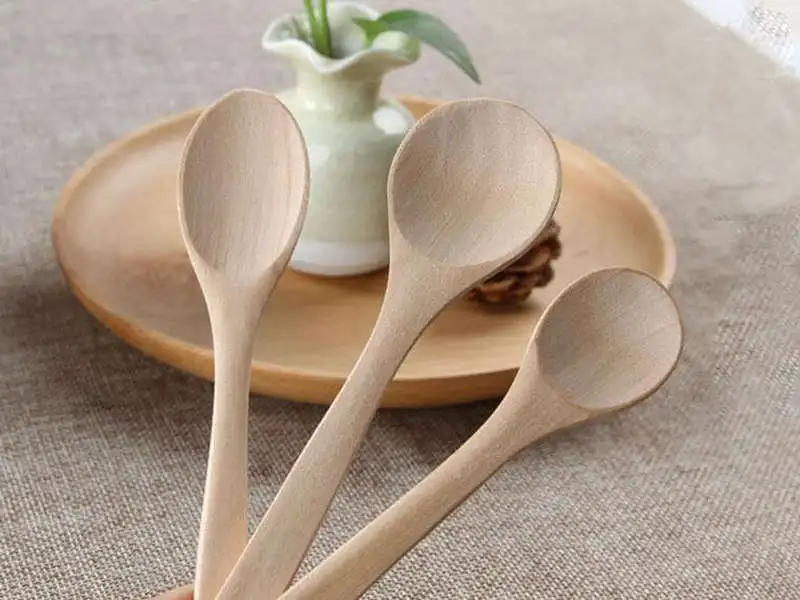 

Wood Soup Spoon Mini Wooden Teaspoon Utensil Coffee Ice Cream Spoon Wholesale