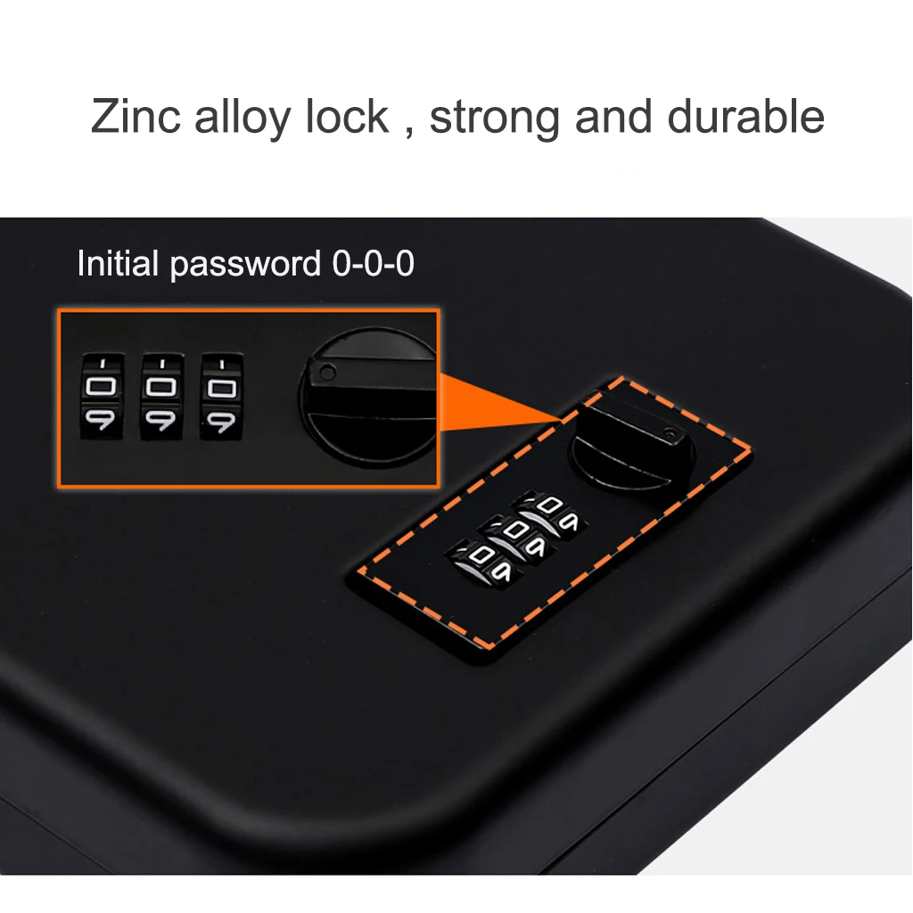 휴대용 자동차 세이프박스 총 안전 금고, 귀중품 돈 보석 보관함, 보안 스트롱박스, 1mm 냉간 압연 강판