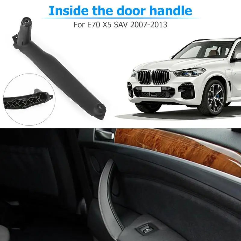 Manija de Panel de puerta interior de coche, cubierta embellecedora de tracción de alta calidad, accesorios para BMW E70, X5, E71, E72, X6, SAV