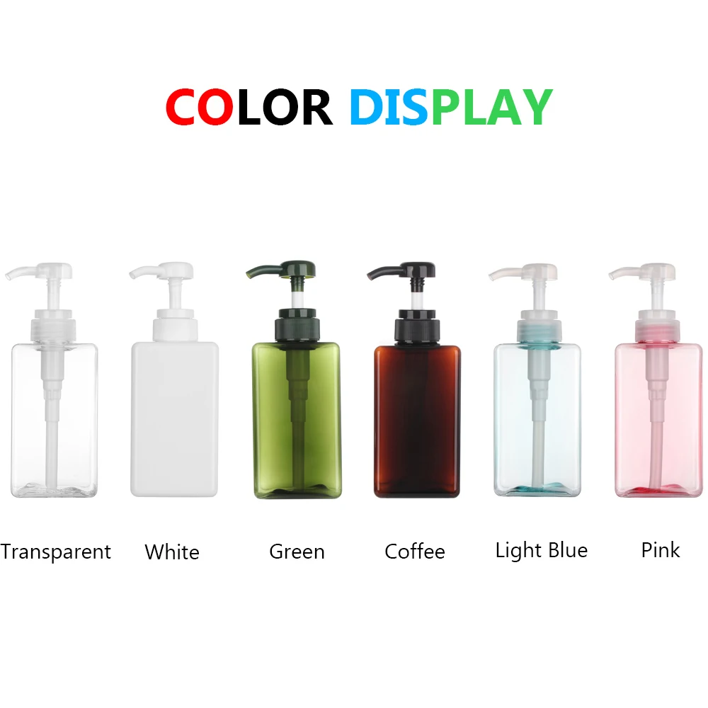 100-250ml Plastic Square Clear Bottle Liquid Soap Whipped Mousse Points Bottling Shampoo Lotion Shower Gel Pump Bottle