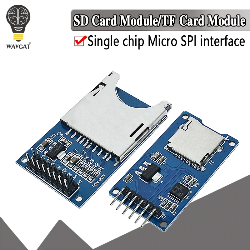 WAVGAT Karta rozszerzeń pamięci Micro SD Karta Micro SD TF Moduł osłony pamięci SPI dla promocji Arduino