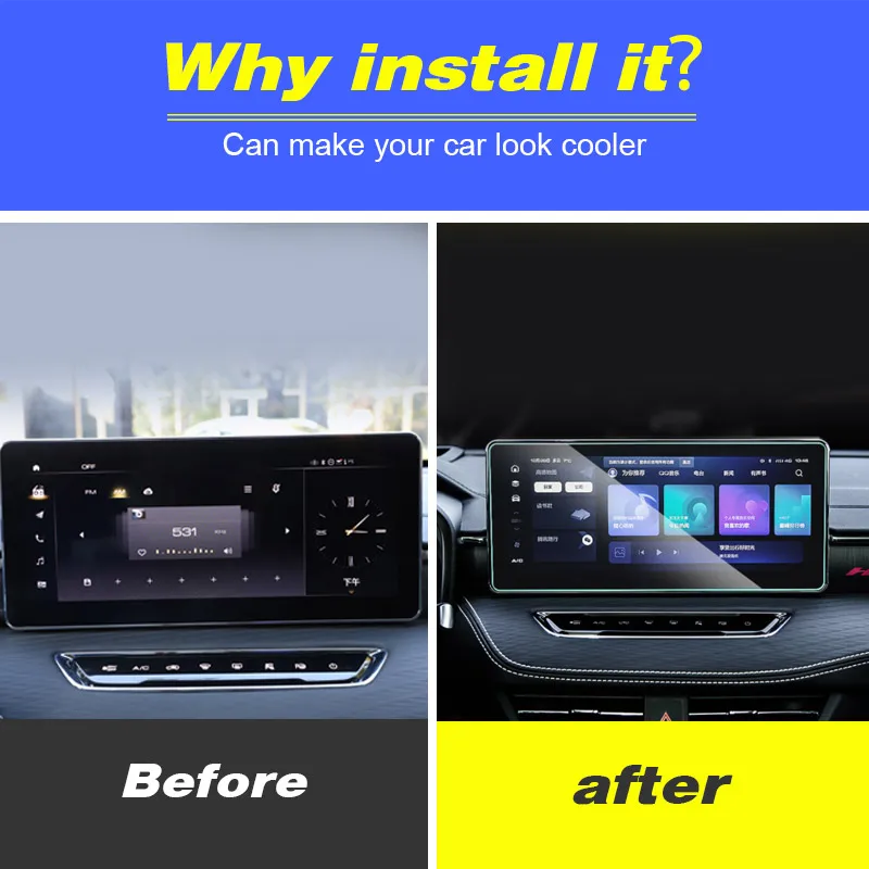 Vtear Car Gps Navigation Film Display Screen Protector Interior Decoration Tempered Glass Accessories For Haval Jolion 2023 2024