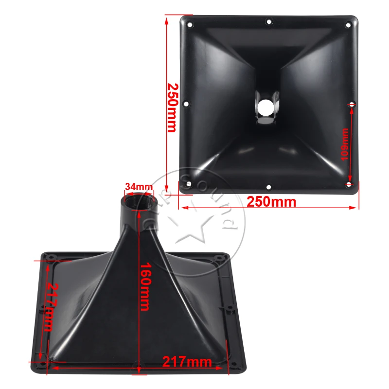 Adaptador de altavoz de agudos para escenario, Conector de bocina Clarion con núcleo de 34mm, cabezal de conducción, placa de brida # CWF