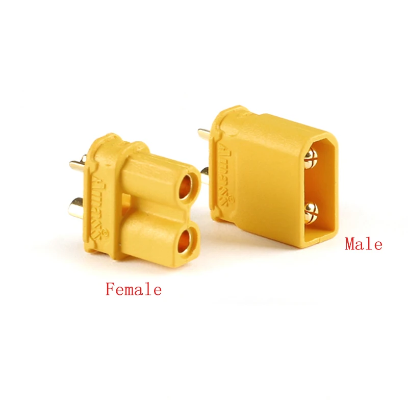 2Pcs XT30U Male Female Bullet Connector Plug the Upgrade XT30 For RC FPV Lipo Battery RC Quadcopter for Amass