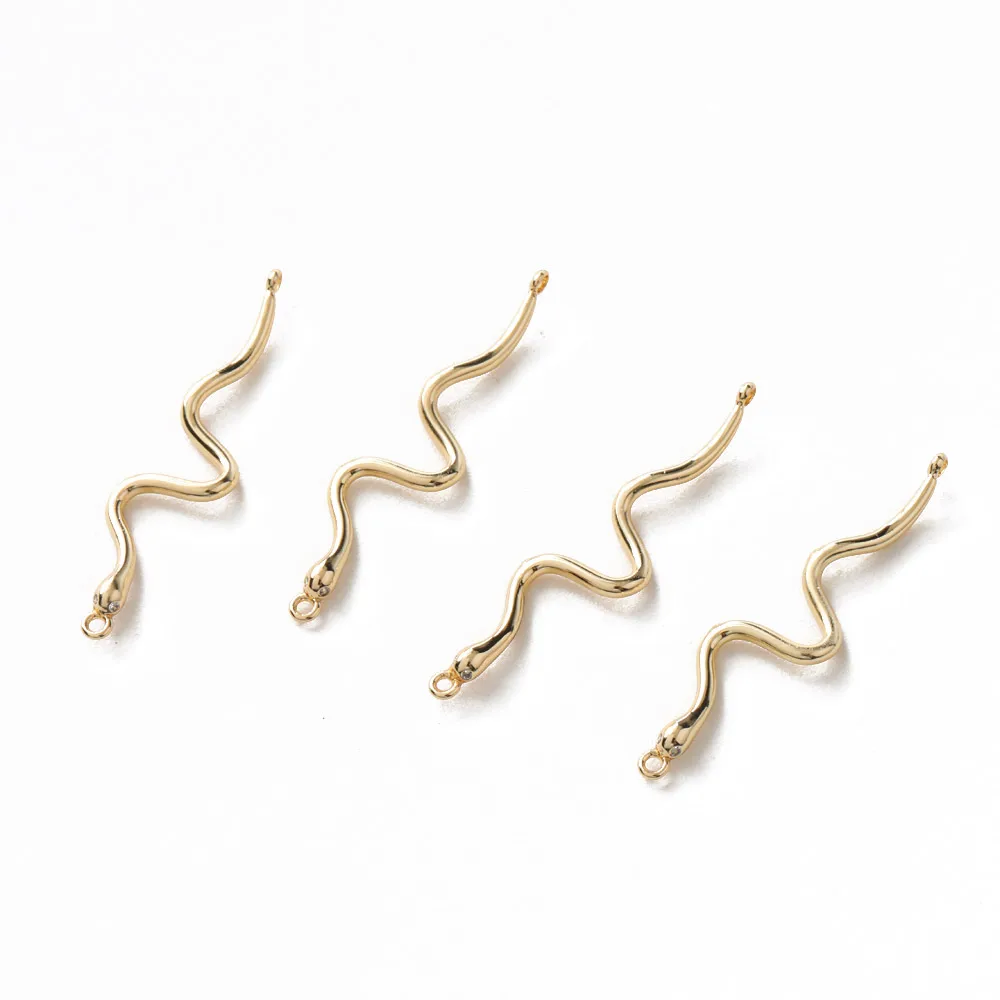 4pcs 14K plated double hole pendant connecting rod for Jewelry Findings Components DIY Earrings Connectors hand made accessories