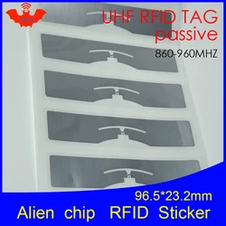 UHF RFID tag sticker Alien 9654-9954 wet inlay 915mh  868mhz 860-960MHZ Higgs9 EPCC1G2 6C smart adhesive passive RFID tags label