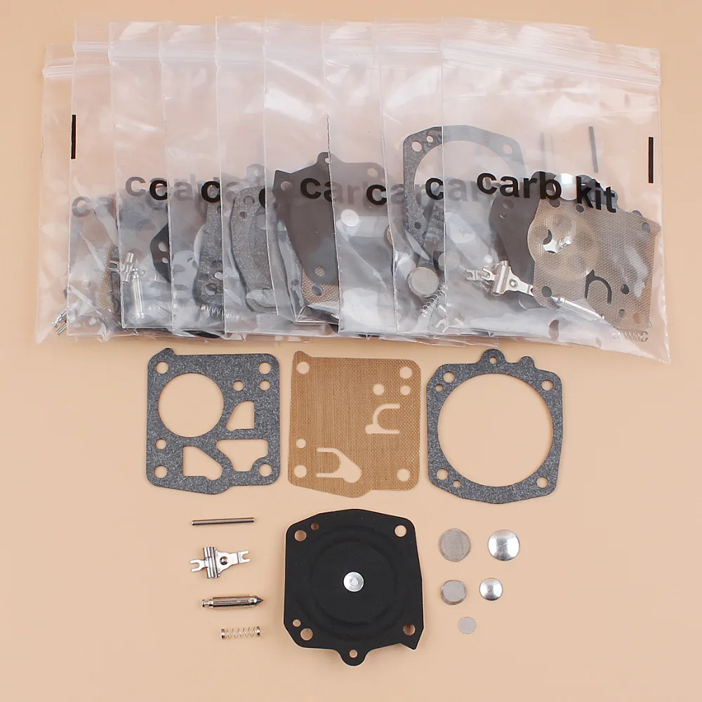 10Pcs/lot Carburetor Carb Repair Kit For HUSQVARNA 61 266 268 272 281 288 Chainsaws Replace RK-23HS, RK 23HS