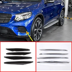 Carbon Fiber For Mercedes Benz GLC Class X253 2017 2018 Car ABS Chrome Air intake grille Strips Trim Accessories 4Pcs