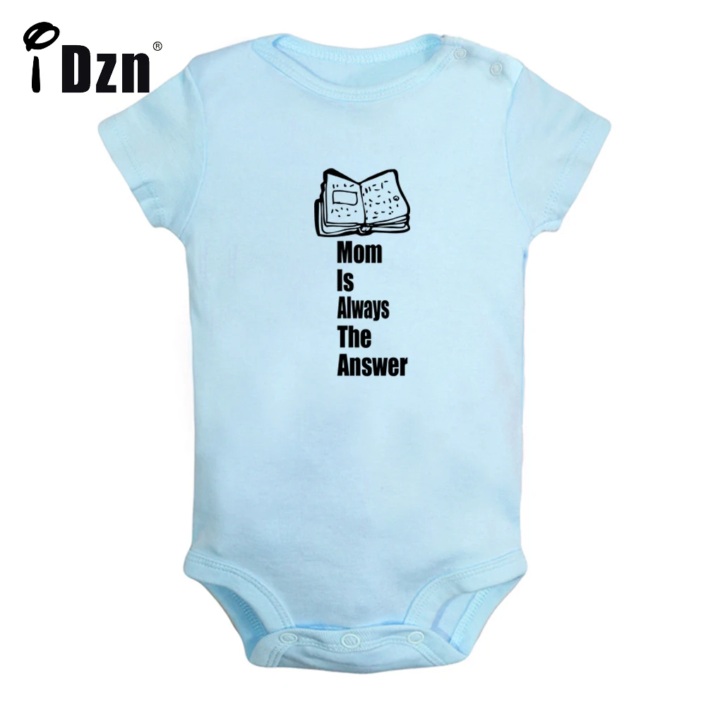 iDzn Make Herstory Cute Baby Boys Girls Bodysuit Miso Funny Clothing Mom Is Always The Answer Rompers Short Sleeves Jumpsuit