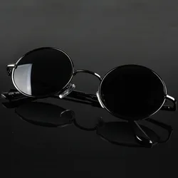 MYT _ 0-Lunettes de soleil polarisées rondes pour hommes et femmes, monture métallique, lunettes de conduite UV400