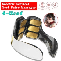 6-Head Electric Cervical Neck Pulse Massager Body Shoulder Muscle Pain Relief Relaxation Machine Health Care