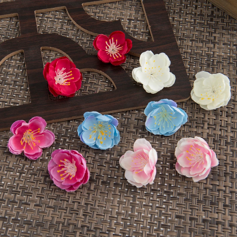 50 Stück künstliche Blumen, Großhandel, Seiden-Kirschblüten, Hochzeitsdekoration, Bastelarbeiten, Kränze, Heim- und Raumdekoration, DIY, Scrapbooking, Geschenkbox – Detail 4