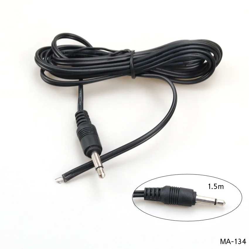 3.5mm Mono Stereo Headset male Plug with cable 2 pole 3.5 mm Audio Jack Adapter Connector,1.5m