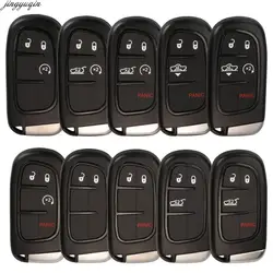 Jingyuqin Remote Car Key Case Shell per Jeep Grand Cherokee Dodge Ram 1500 Journey Dart Challenger Durango 2/3/4/5 pulsanti