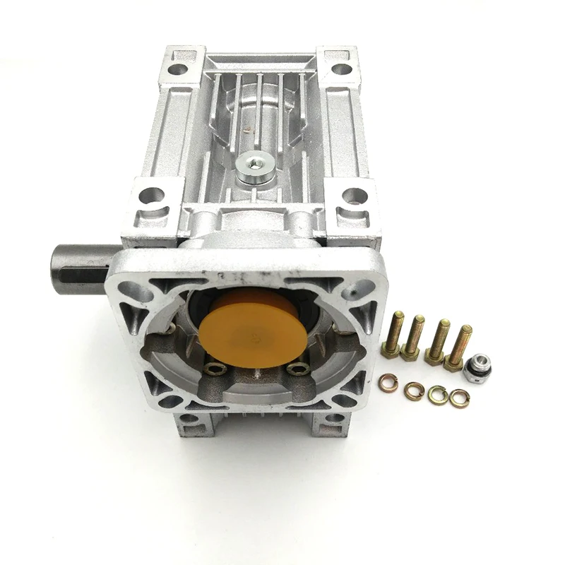 NMRV050 Worm Gearbox Speed Ratio 100:1, Input Bore 4/19mm, Right angle Speed Reducer forNEMA32/34/36/42/52 Servo / Stepper Motor