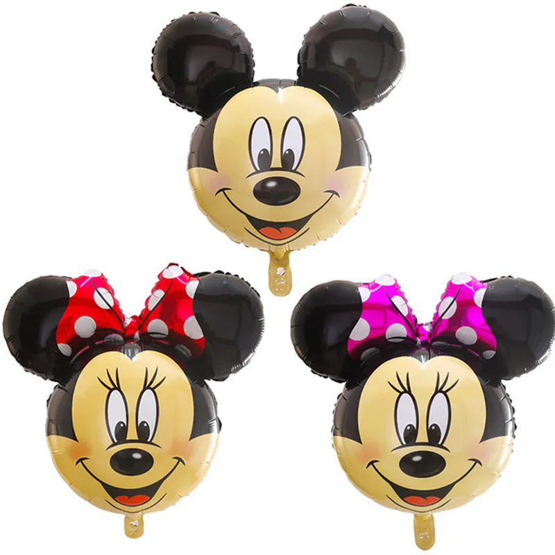 10/30/50pcs Mickey Minnie Head Foil Helium Balloon Inflatable Air Globos Baby Shower Birthday Wedding Party Supplies Kid\'s Toys