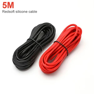 10meter/lot Special soft high temperature silicone wire 12 AWG (5m red and 5m black) Power Cable For MOTOROLA KENWOOD TYT QYT