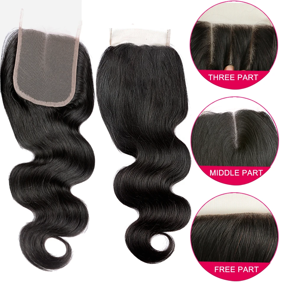 Beaushine Body Wave Hair Bundles With Closure 28 30 INCH Brazilian Human Hair Lace Closure With Hair Bundles 4x4 Lace Closure