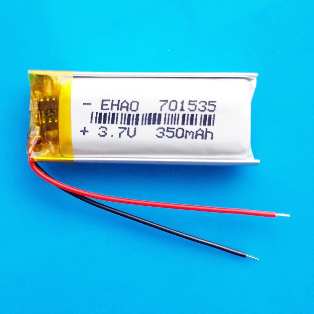 3.7V 350mAh 701535 Polymer Lithium Lipo Rechargeable battery Li ion Quality Certification for MP3 Massager Led light Bluetooth