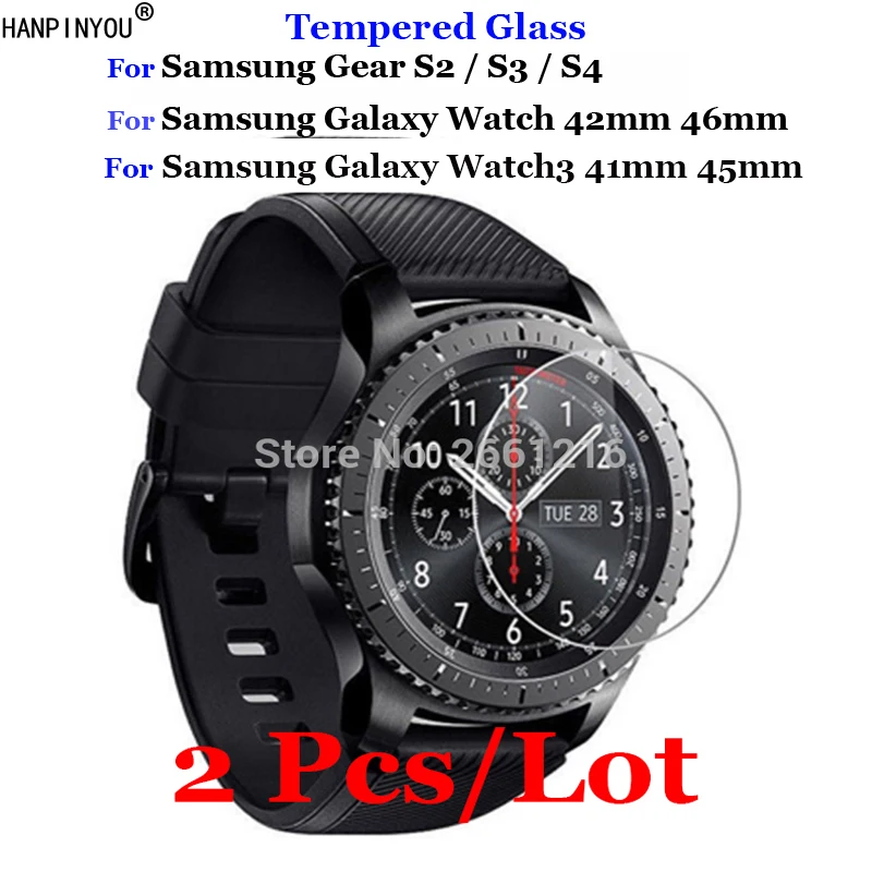 

2Pcs For Samsung Gear Sport S3 S4 S2 Tempered Glass 9H 2.5D Screen Protector Film for Galaxy Watch 3 42mm 46mm Watch3 41mm 46mm