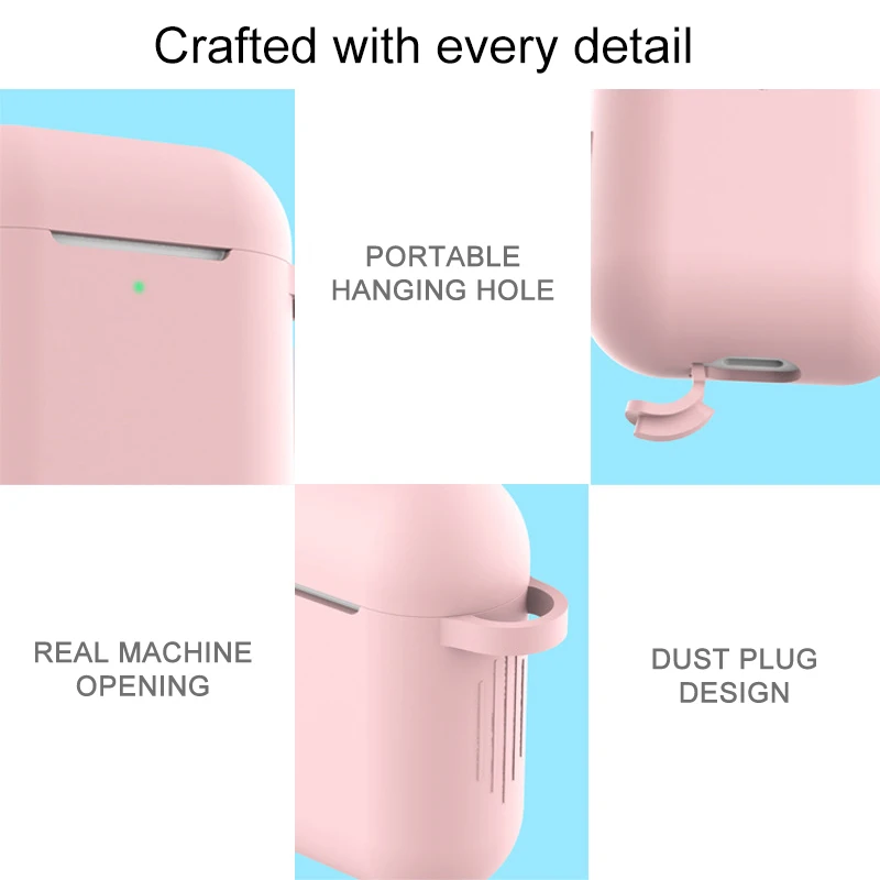 Silicone Case For Apple Airpods 1/2 Earphone Case Cover Protective Headphones Cases Protective For Apple Airpods 2/1 Cover