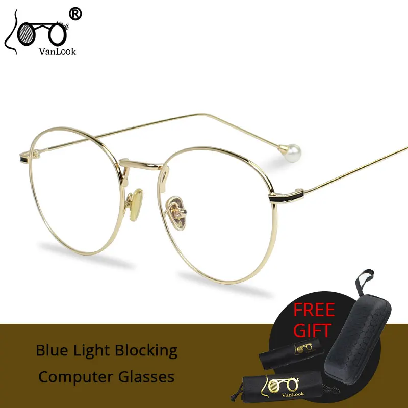 Round Computer Glasses Anti Blue Ray Transparent Women Men Gaming Eyeglasses Circle Spectacles Optical Frame Lentes Opticos