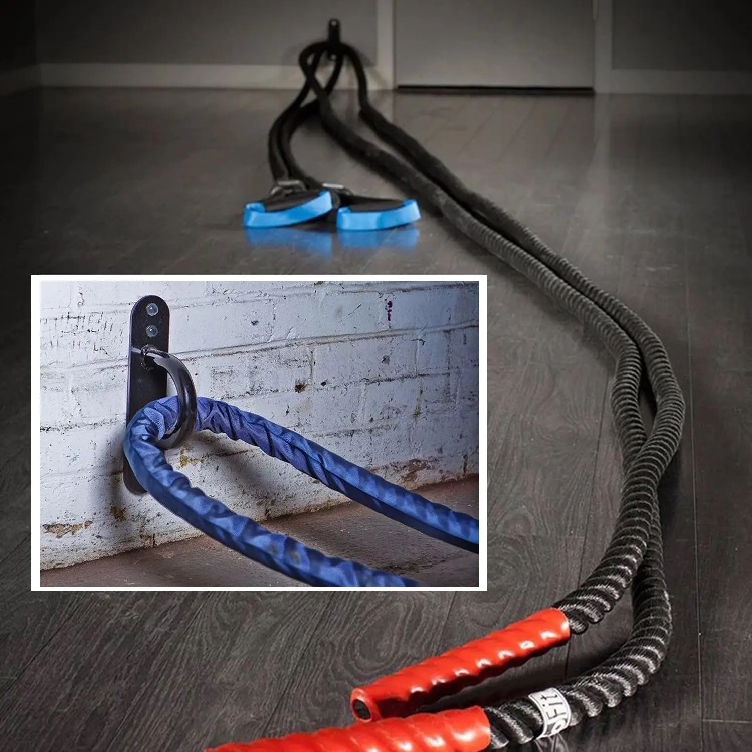 Parete Palestra di Casa Battle Rope Staffa Salto di Fitness Strin Rack di Stoccaggio di Formazione Corda Supporto Ponderata Per Saltare Fili Dd