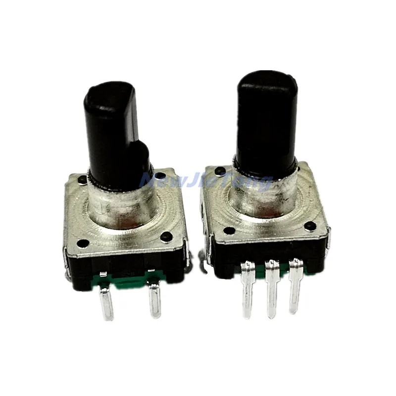 5pcs EC12 360 Degree Rotary Encoder RE12 Audio Encoder Coding 5Pin 24 Position With Push Button Switch Handle Length 15MM