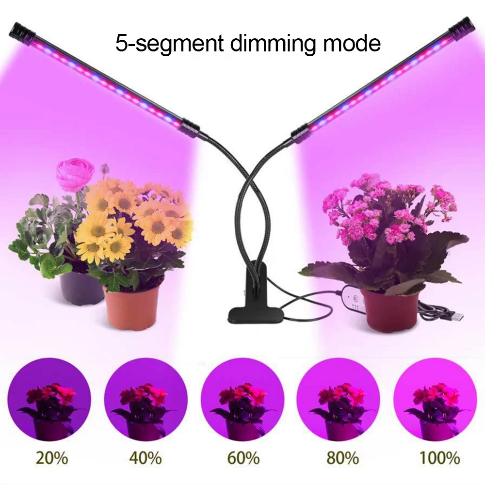 

5V USB LED Grow Light Full Spectrum Timing Dimmer Phyto Lamp for Seedling Indoor Vegetable Flower Plants Tent Box Fitolampy