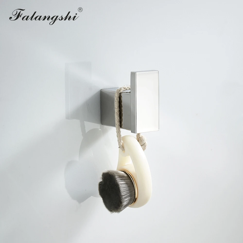 304 Stainless Steel Bathroom Hardware Set Robe Hook Toilet Roll Paper Holder 60cm Towel Bar Polished Screwed Wall Mount WB8851