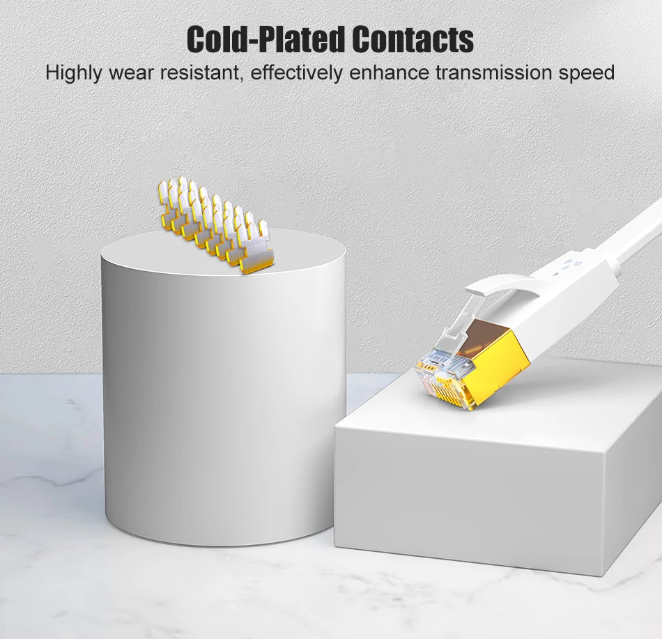 SAMZHE CAT6 Flache Ethernet Kabel 1000Mbps 250MHz KATZE 6 RJ45 Vernetzung Patchkabel LAN für Computer Router Laptop – Detail 9