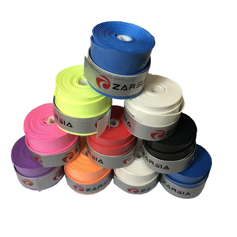 10 pz ZARSIA manopole da Tennis appiccicose sottili impugnature da Badminton da 0.68mm, overgrip per racchette da tennis, impugnature per racchette da spiaggia