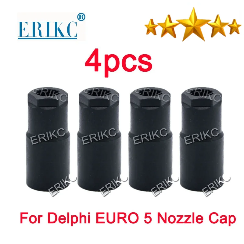 4PCS for Delphi EURO 5 Diesel Injector Nozzle Cap Nut E1023007 Common Rail Injector Solenoid Nut Set Assy