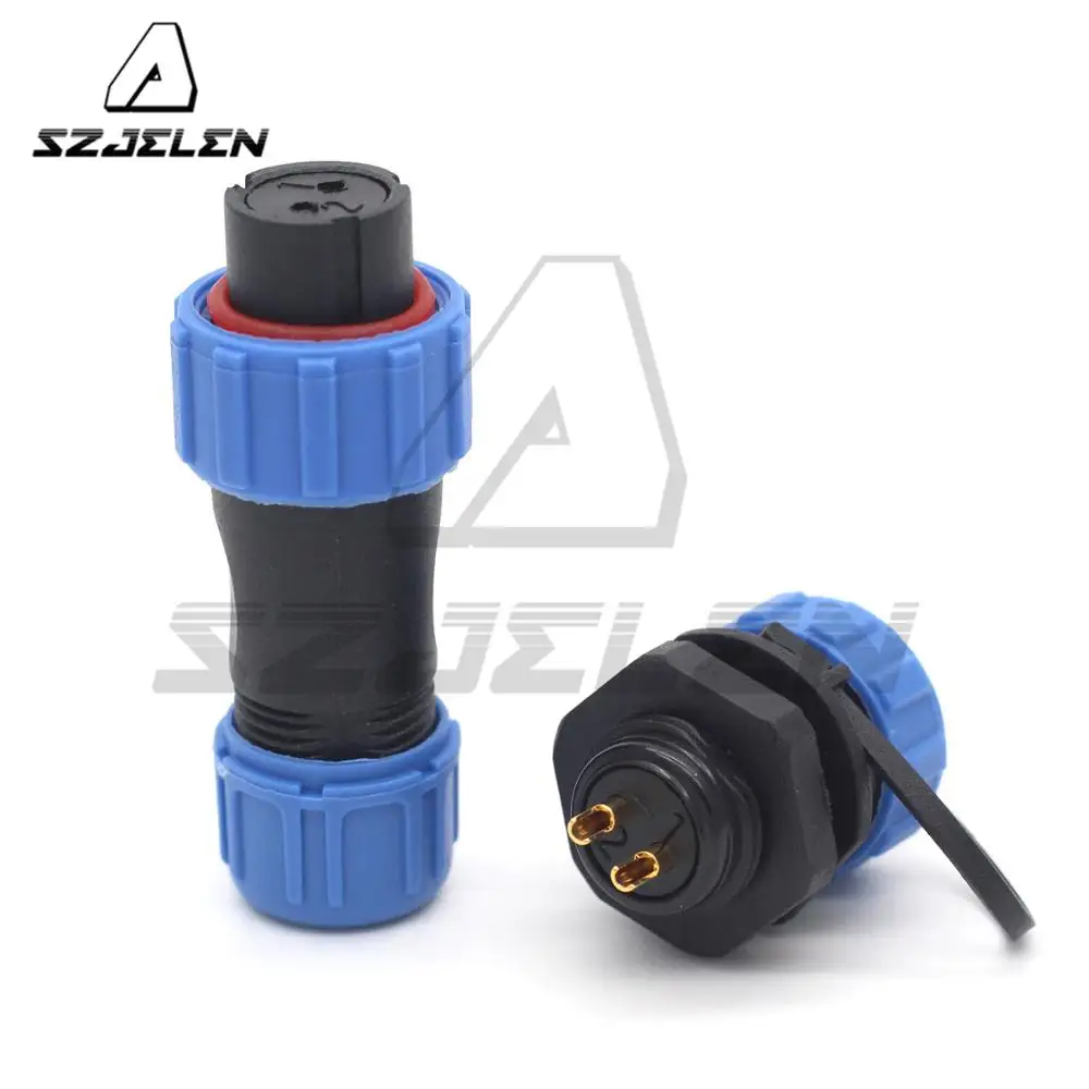 SP13 2 Pin Waterproof Connector, LED Power Wire Connectors Automotive Connectors, Female Plug & Male Socket