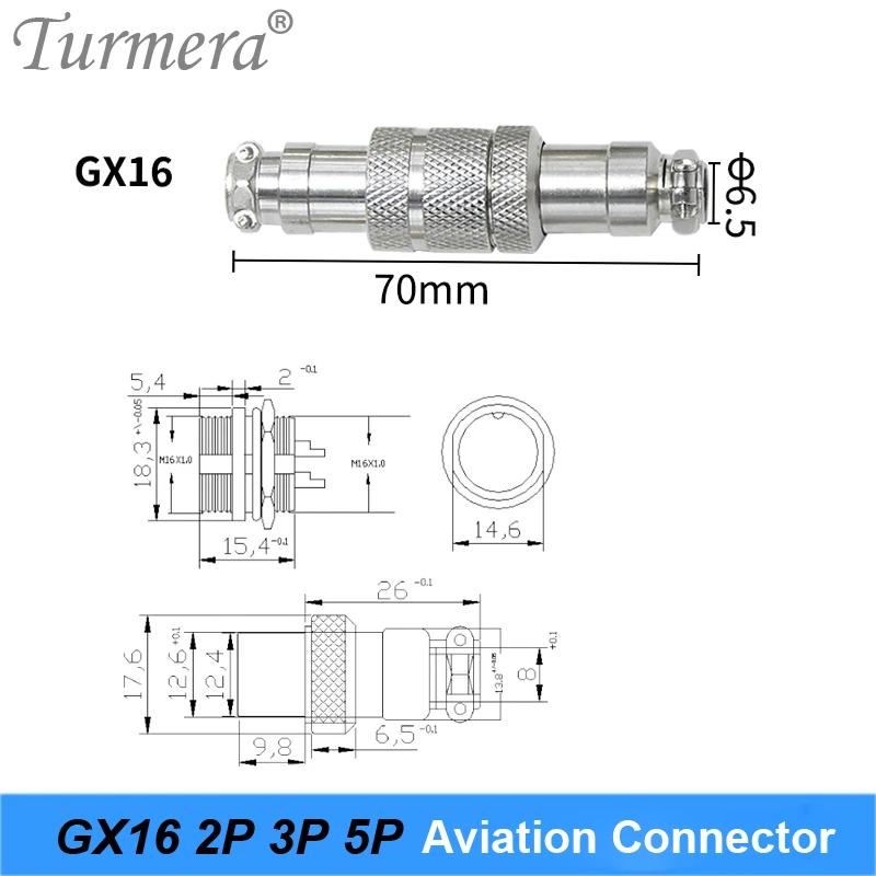 Turmer gx16-航空プラグ,充電器付き,オスと女性用,2-3-5p,e-スクーター,電気自動車用コネクタ