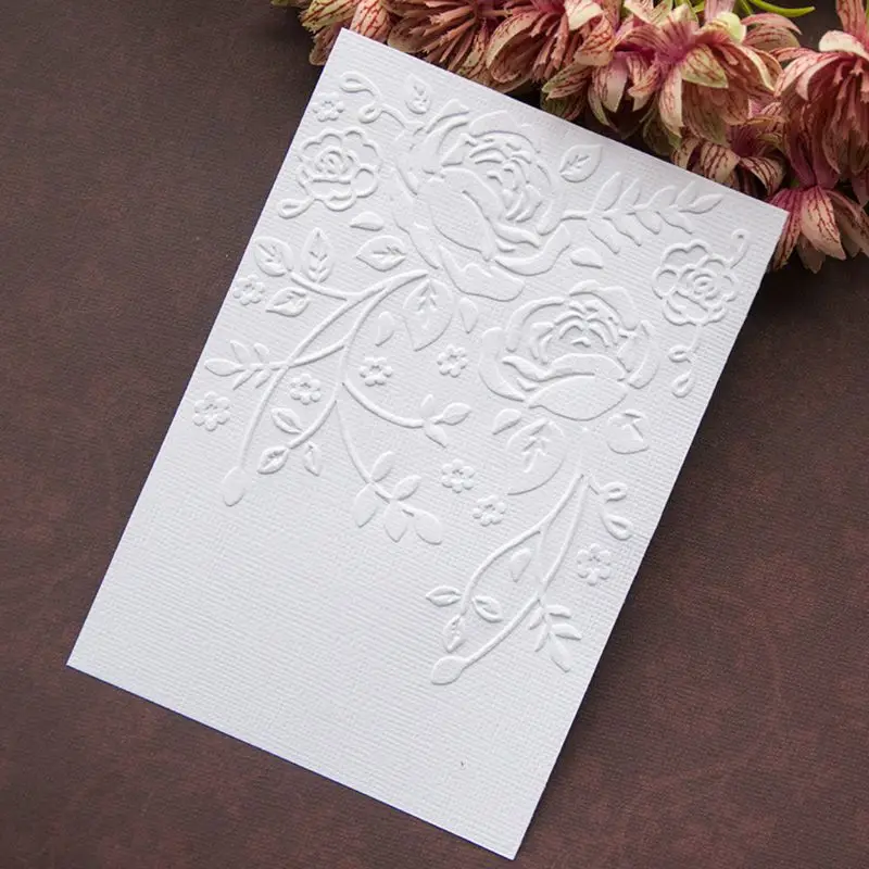 Plastic Embossing Folder Template DIY Scrapbook Photo Album Card Making Decoration Crafts Flower