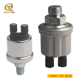 Engine Oil Pressure Sensor 0-10Bar Thread 1/8 NPT 1/4 NPT M18 Pressure Gauge Sender For Diesel Generator VDO