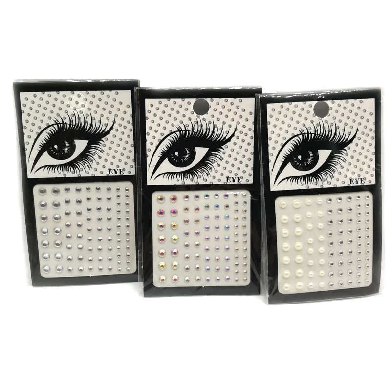 1PCS Eyes Gems Self Adhesive Lashed Sparkly Crystal Eyeliner Sticker Transfer Face Makeup Rhinestones Art Tattoos