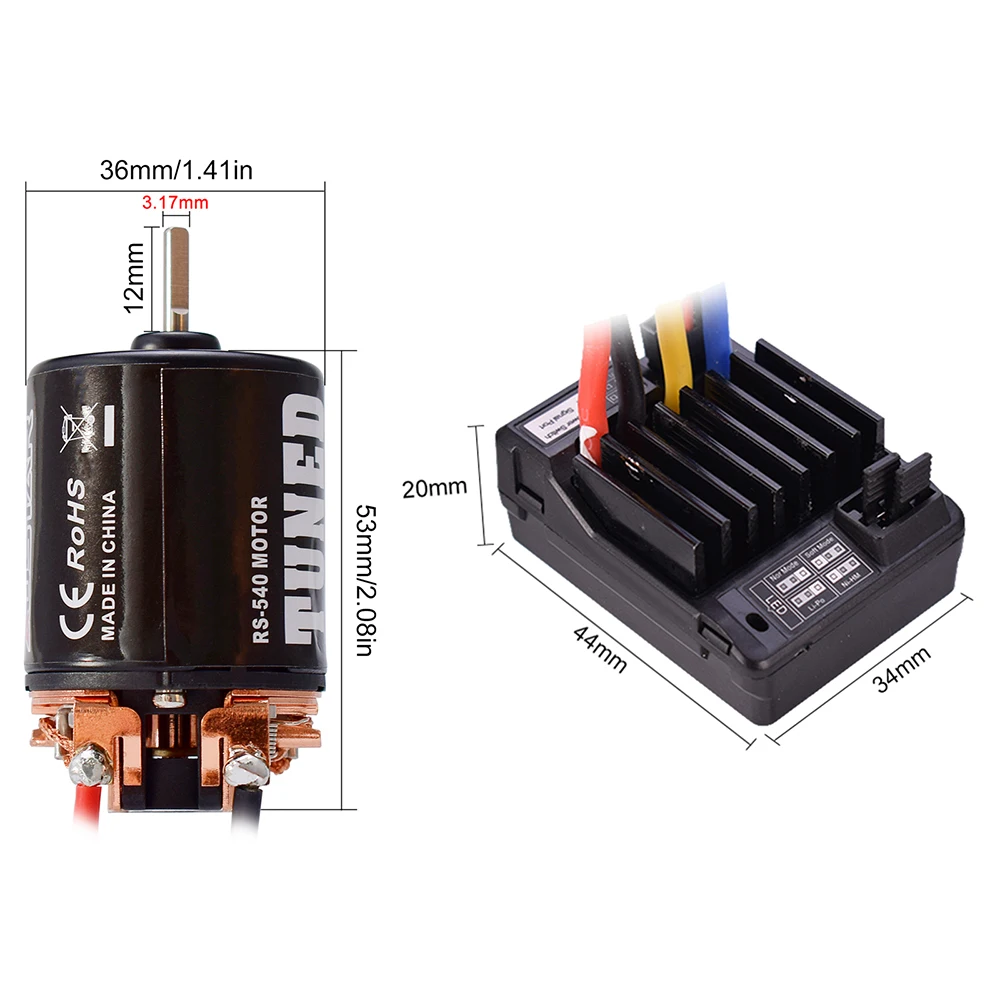 AUSTAR D60A szczotkowane ESC 60A 2-3S LiPo elektryczny regulator prędkości dla 1/10th RC samochodów turystycznych wózki Off-road samochodów ciężarowych jeździk skalny