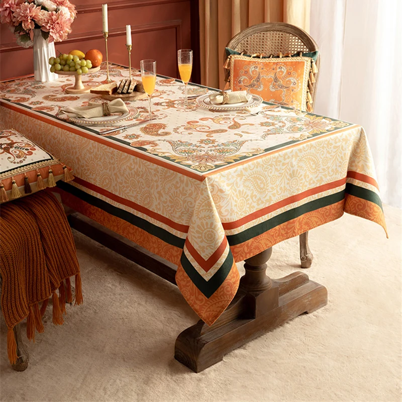 

Table Decoration Tablecloth Waterproof Oil-Proof European Table Fabric Square Round Diningtable Home Coffeetable Cover Cloth