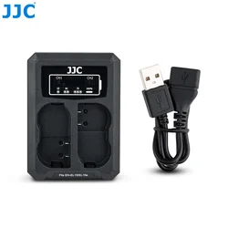 JJC USB Dual Battery Charger for Nikon EN-EL15 EN-EL15a EN-EL15b Battery on Camera Z7 Z6III D850 D810A D810 D800 Replaces MH-25A