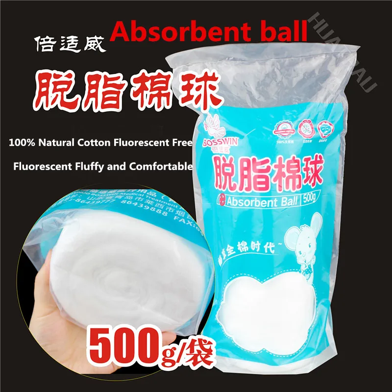 500g Disposable Disinfection Degreasing Pure Cotton Ball roll  Baby Cotton Ball Medical Wound Dressing change Drug Clean Hygiene